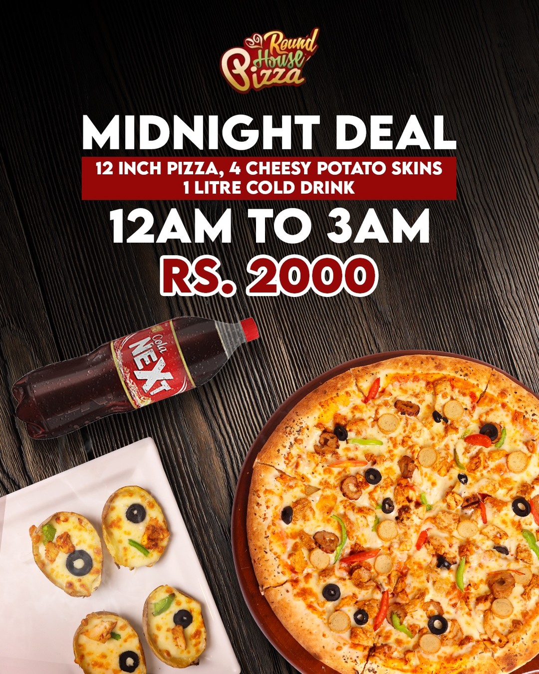 Midnight Deal at roundhousepizza in Islamabad , Rawalpindi