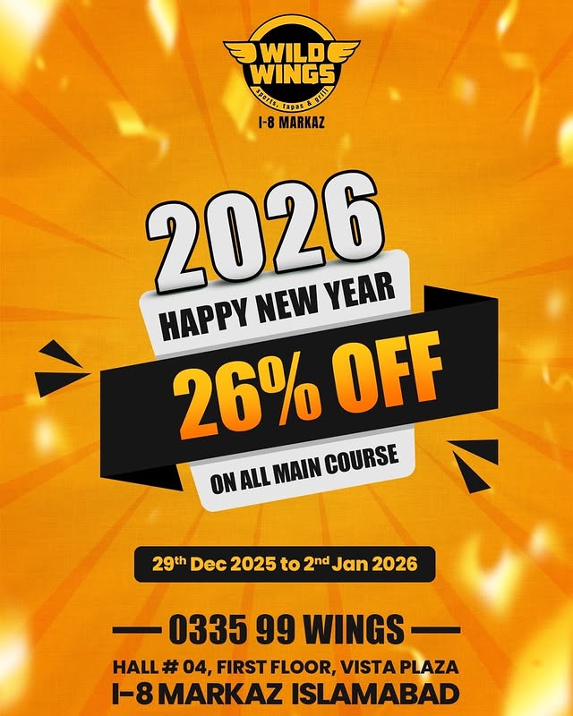 26% OFF On Entire Menu