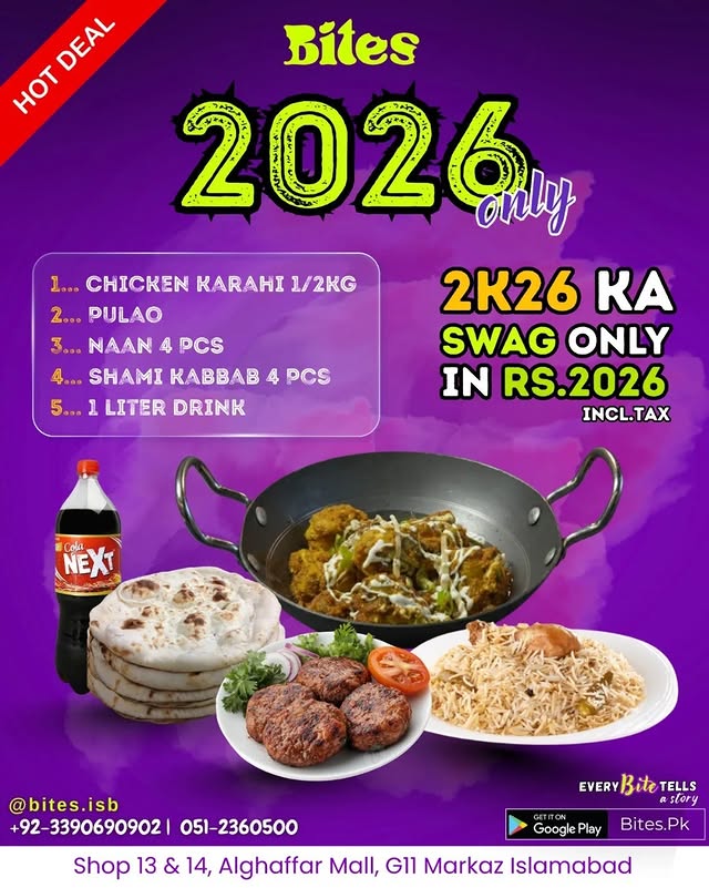 Big Desi Feast Deal – Complete Pakistani Meal for Rs. 2026 in G-11 Islamabad
