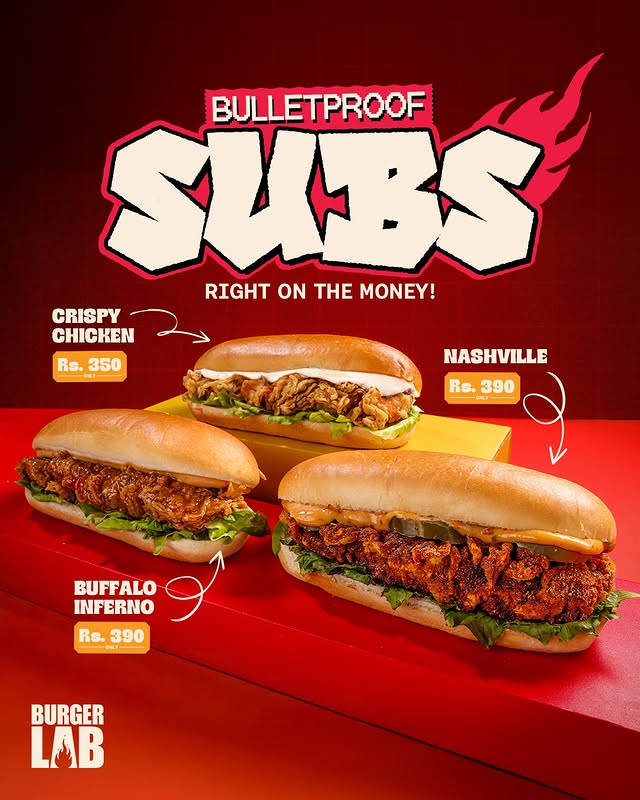 Bulletproof Subs at Burger Lab – Crispy Chicken Subs Starting from Rs. 350