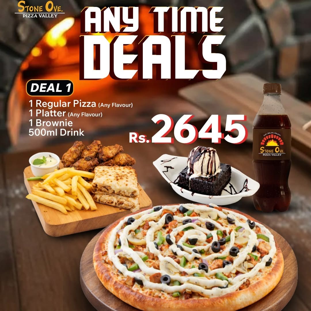 Any Time Deals – Order Fresh Pizza & Fast Food Anytime from Stone Ove