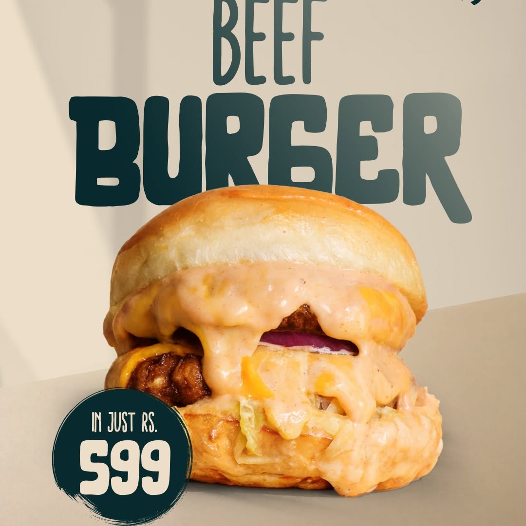 Late Night Beef Burger & Pizza Deal at Ar Raazik Foods Lahore