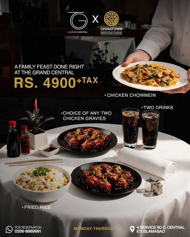A Family Feast – Chinatown Family Deal at The Grand Central for Rs. 4,900