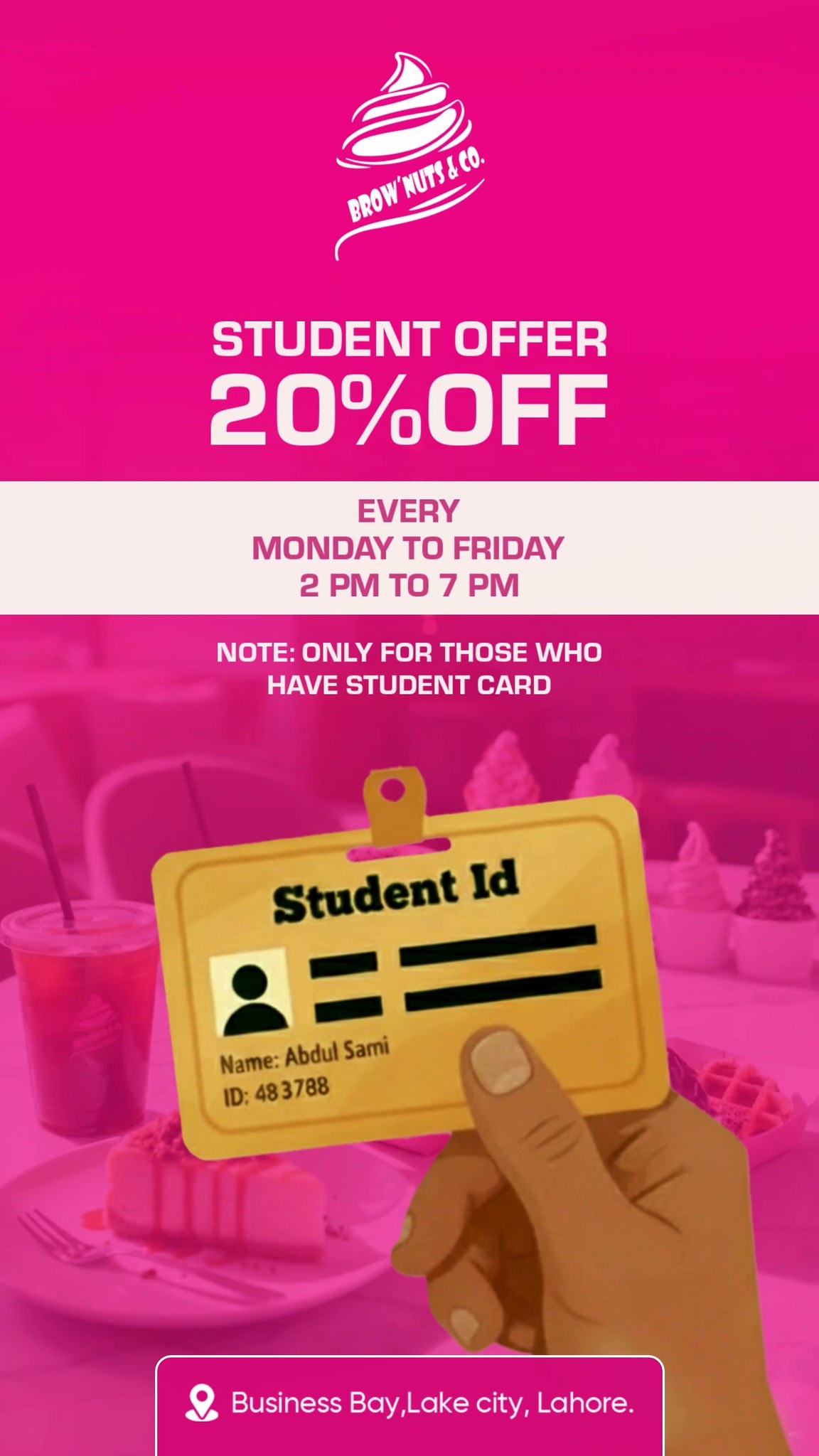 Brow’Nuts & Co Student Discount – 20% OFF Sweet Treats in Lake City Lahore