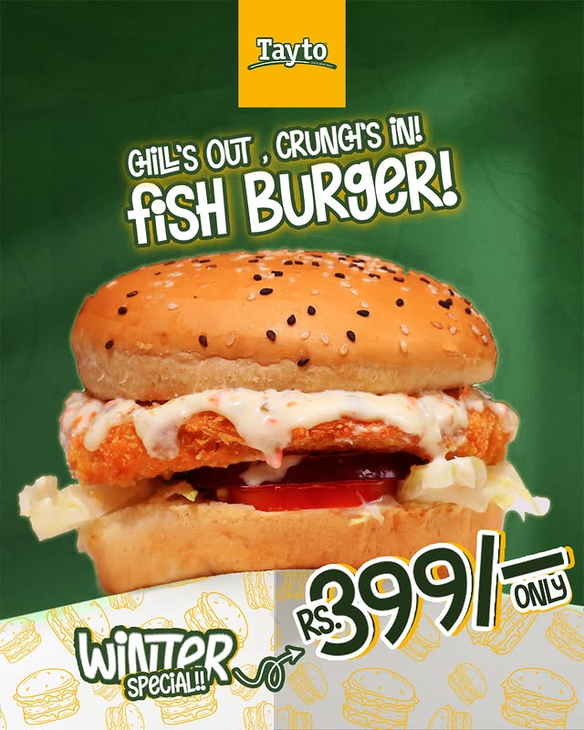 Chill’s Out Crunchies Fish Burger – Crispy Tayto Fish Burger for Rs. 399