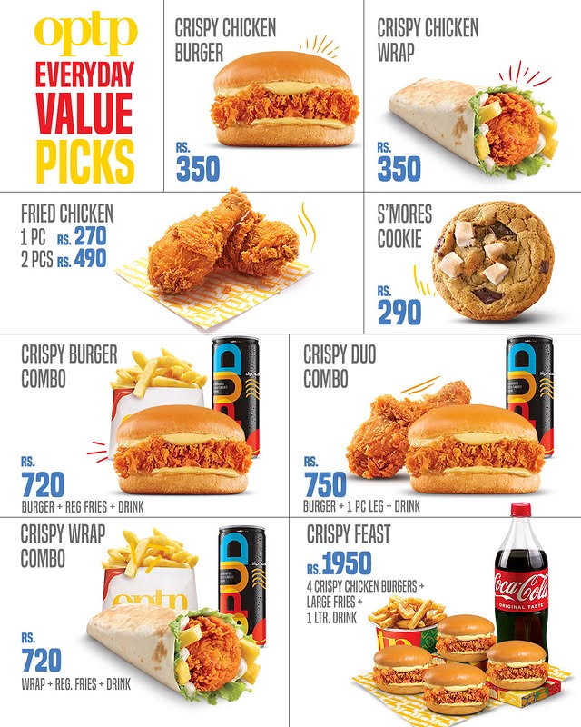 OPTP Everyday Value Picks – Affordable Crispy Meals for Everyday Cravings 🍔🌯🍗