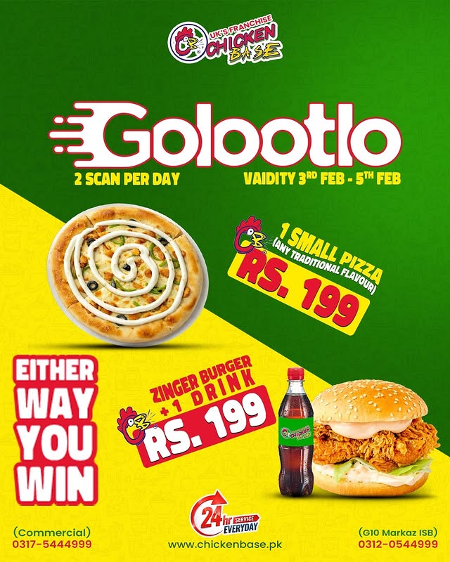 Chicken Base Loot Deal – Any Item Just Rs. 199! 🍗🔥